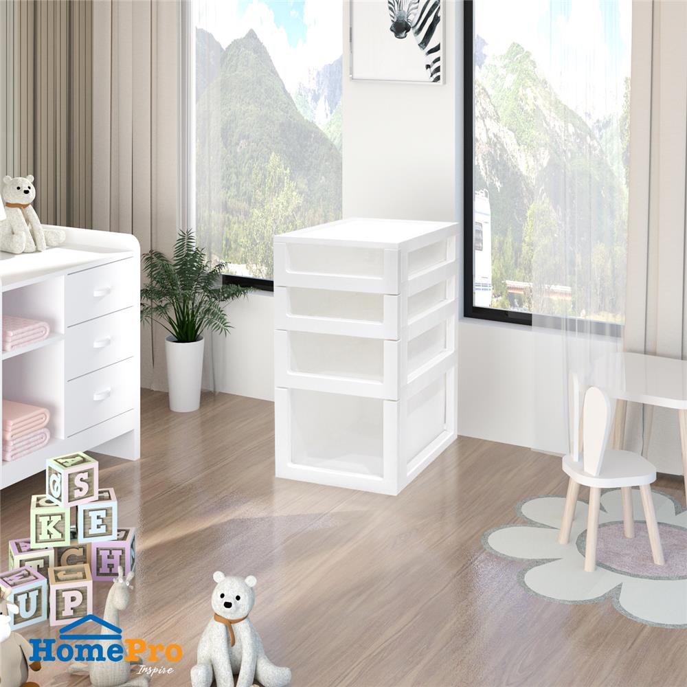 ตู้ลิ้นชัก 4 ชั้น STACKO COUPLE 32X42X63 ซม. สีขาว