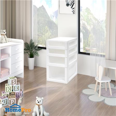 ตู้ลิ้นชัก 4 ชั้น STACKO COUPLE 32X42X63 ซม. สีขาว_4