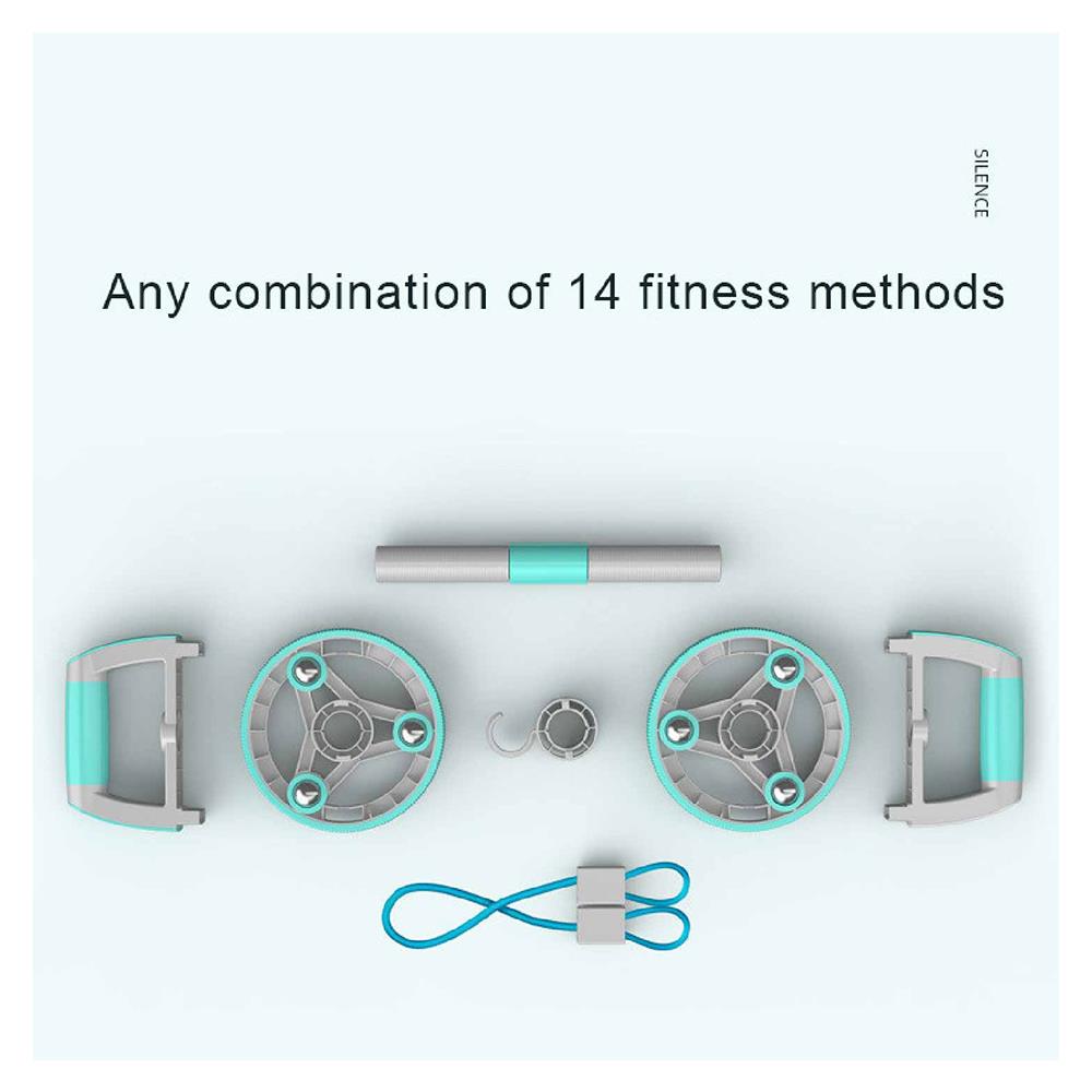 ลูกกลิ้งบริหารหน้าท้อง+วิดพื้น+ดัมเบล PRO-FIT สีเขียว