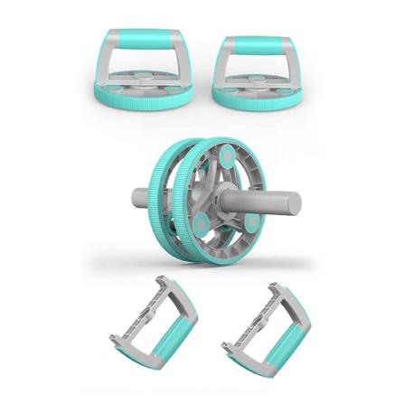 ลูกกลิ้งบริหารหน้าท้อง+วิดพื้น+ดัมเบล PRO-FIT สีเขียว_2