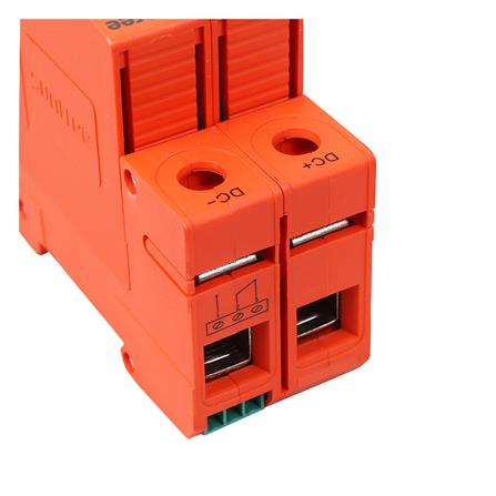 เบรกเกอร์ป้องกันฟ้าผ่า TRANSPOWER DC SUP2H-PV 800 โวลต์ 2 โพล สีส้ม_1