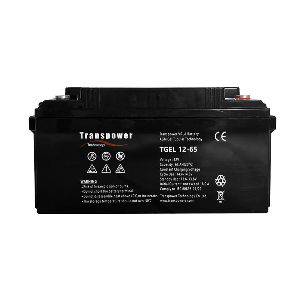 แบตเตอรี่แห้ง แบบเจล TRANSPOWER 12 โวลต์ 65 แอมป์