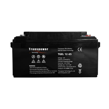 แบตเตอรี่แห้ง แบบเจล TRANSPOWER 12 โวลต์ 65 แอมป์