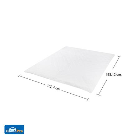 แผ่นรองนอน 5 ฟุต ME LIVING SNOW สีขาว_8