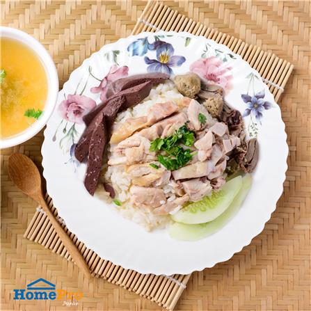 จานตื้น แก้วโอปอล 8.5 นิ้ว KECH CARNATION_3