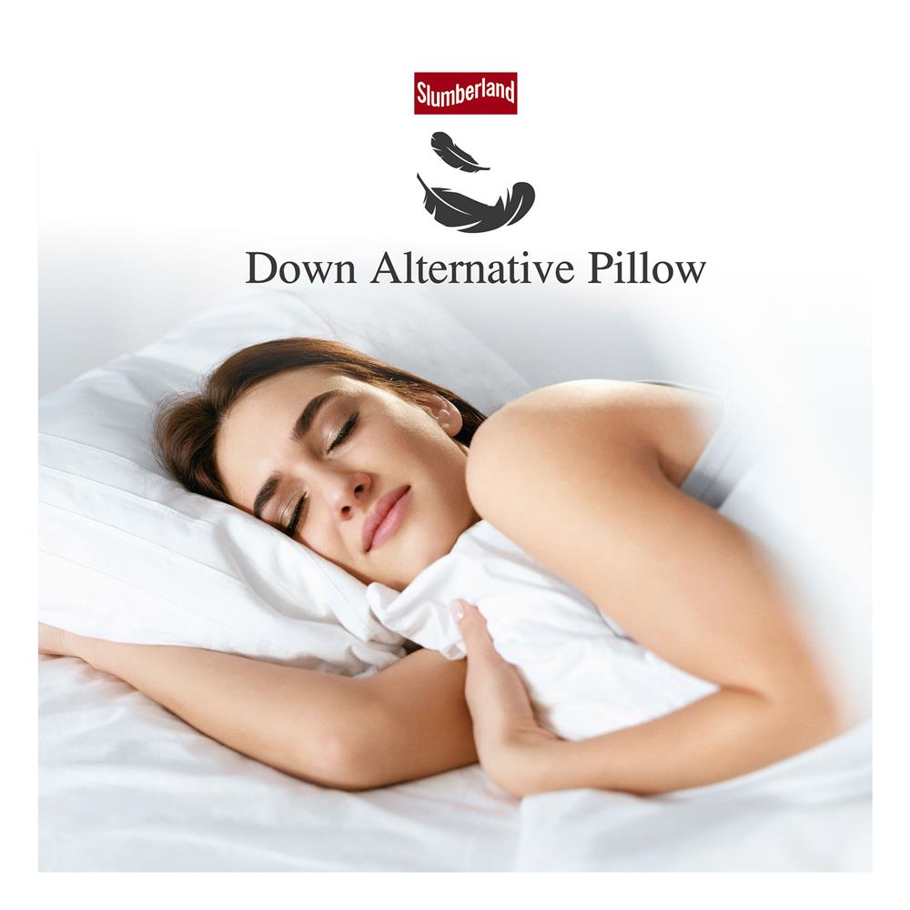 หมอนหนุน ไมโครเจล SLUMBERLAND DOWN ALTERNATIVE 70x43x12 ซม. สีขาว