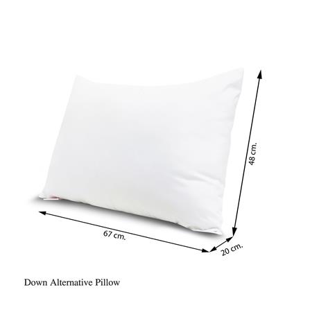 หมอนหนุน ไมโครเจล SLUMBERLAND DOWN ALTERNATIVE 70x43x12 ซม. สีขาว_6