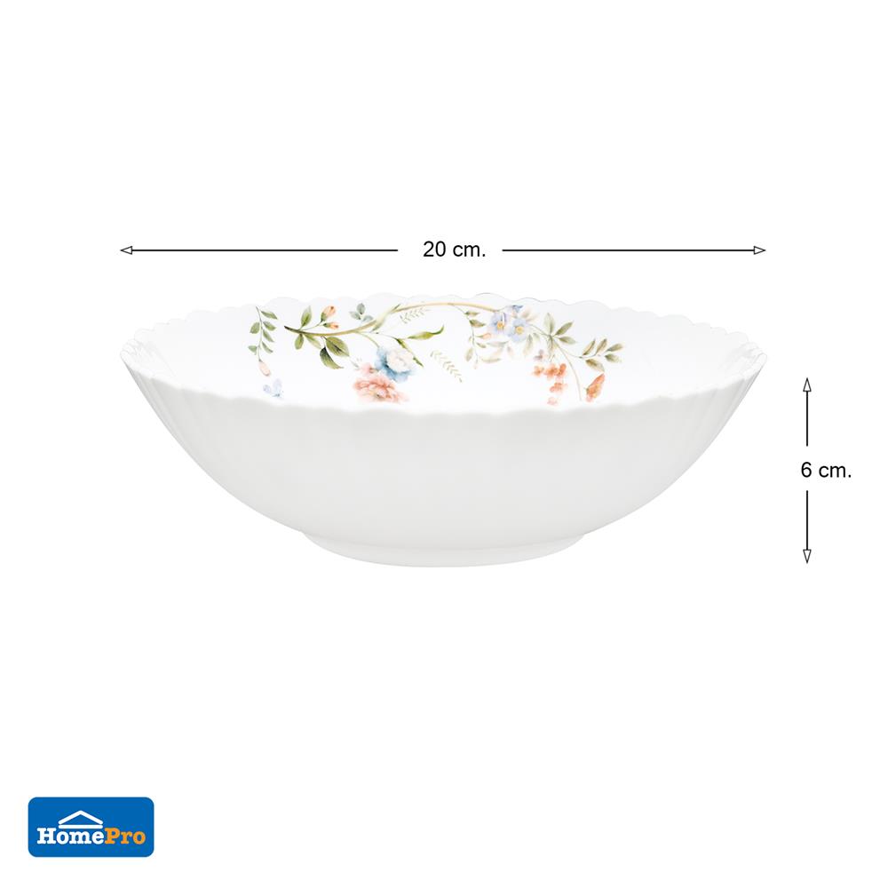 ชามแก้วโอปอล 8 นิ้ว KECH BUTTERFLY