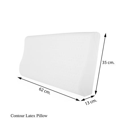 หมอนสุขภาพ ยางพารา SLUMBERLAND CONTOUR 70x43x12 ซม. สีขาว_4