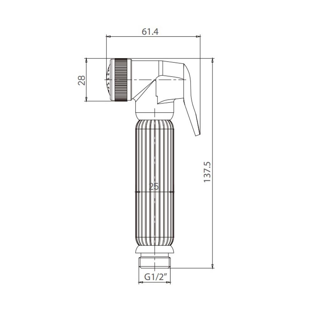 สายฉีดชำระครบชุด RASLAND RA 898-CHROME สีโครม