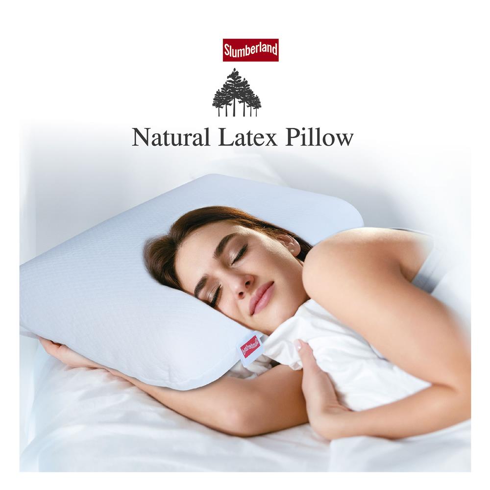 หมอนสุขภาพ ยางพารา SLUMBERLAND NATURAL 70x43x12 ซม. สีขาว