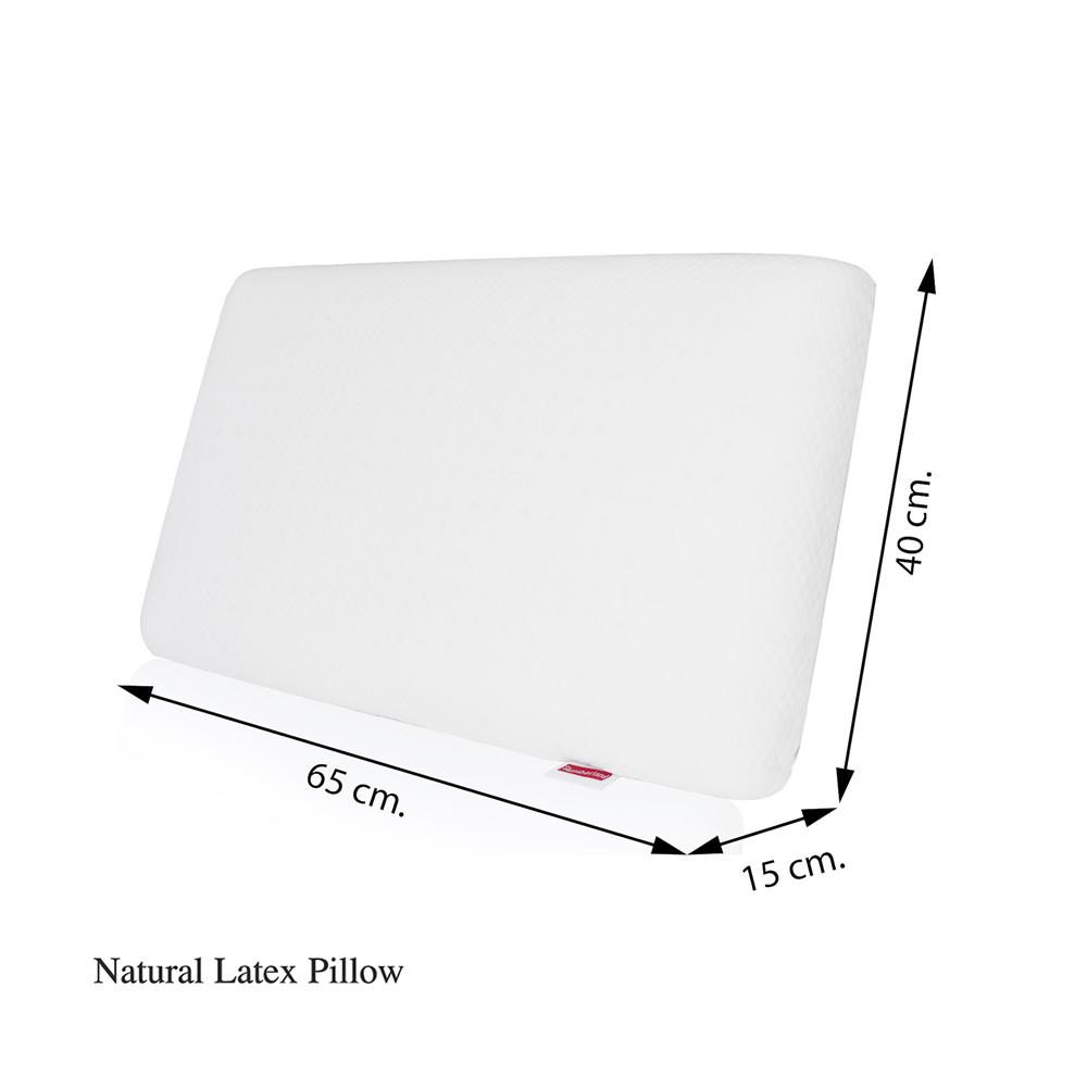 หมอนสุขภาพ ยางพารา SLUMBERLAND NATURAL 70x43x12 ซม. สีขาว