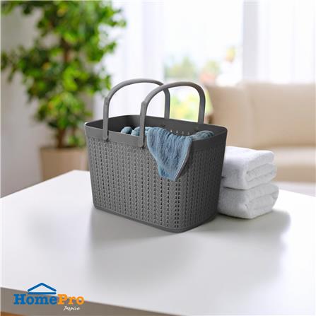 ตะกร้าหูหิ้ว KECH 27X18X18 ซม. สีเทา_2