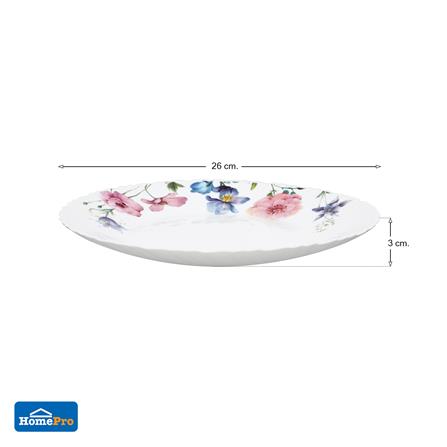 จานตื้น แก้วโอปอล 10.5 นิ้ว KECH CARNATION_4