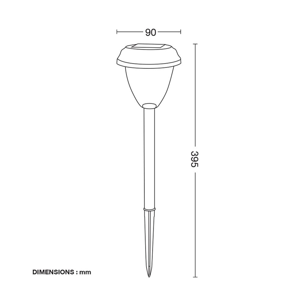 ไฟจัดสวน SOLAR BEC MALTA 0.2 วัตต์ เดย์ไลท์ สีดำ