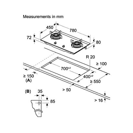 เตาฝังแก๊ส BOSCH PMD82A31AX 78 ซม._1
