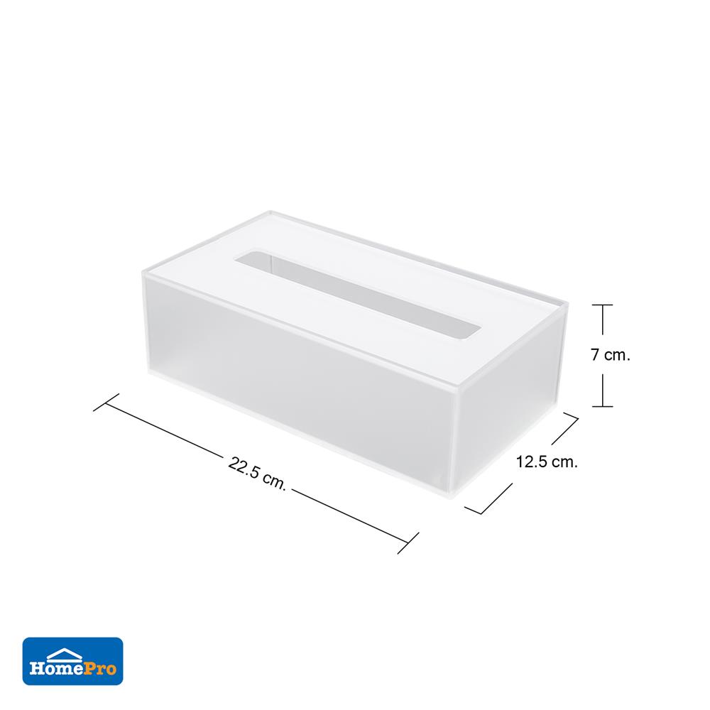 กล่องทิชชู่แผ่นอะคริลิก KECH ซาติน