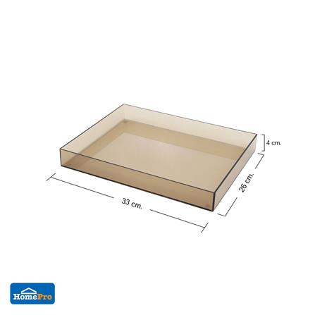 ถาดอะคริลิก KECH 33x26x4 ซม.ไซซ์ L สีชาใส_4