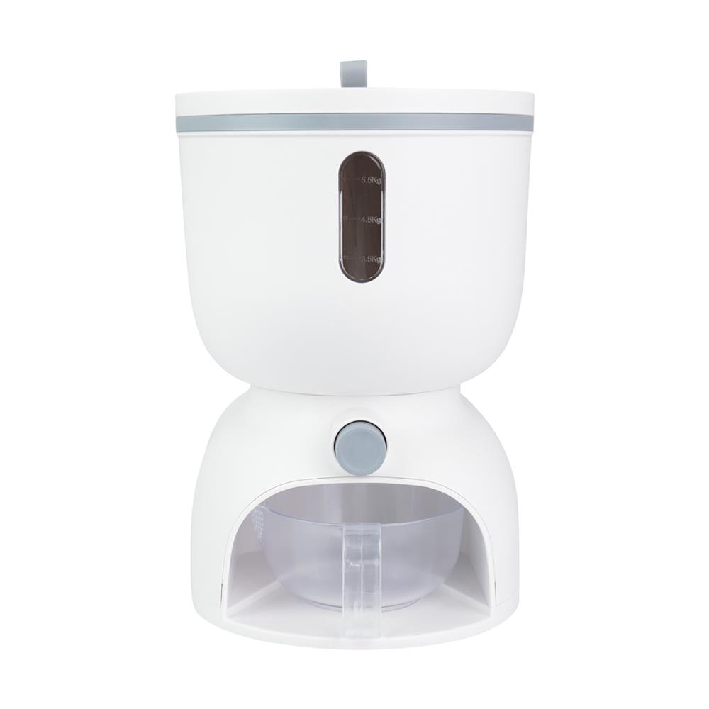 ถังข้าวสารพร้อมถ้วยตวง KECH ROUND 5 กก. สีขาว