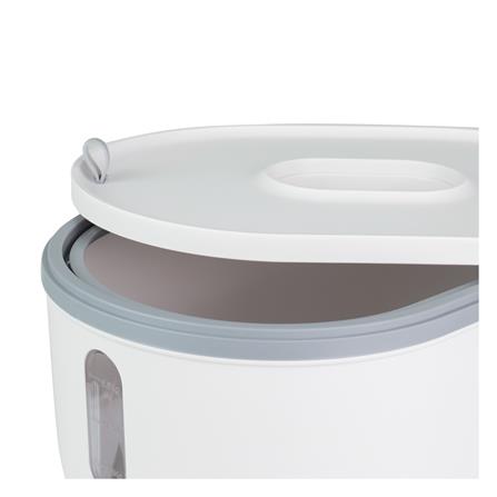 ถังข้าวสารพร้อมถ้วยตวง KECH ROUND 5 กก. สีขาว_4