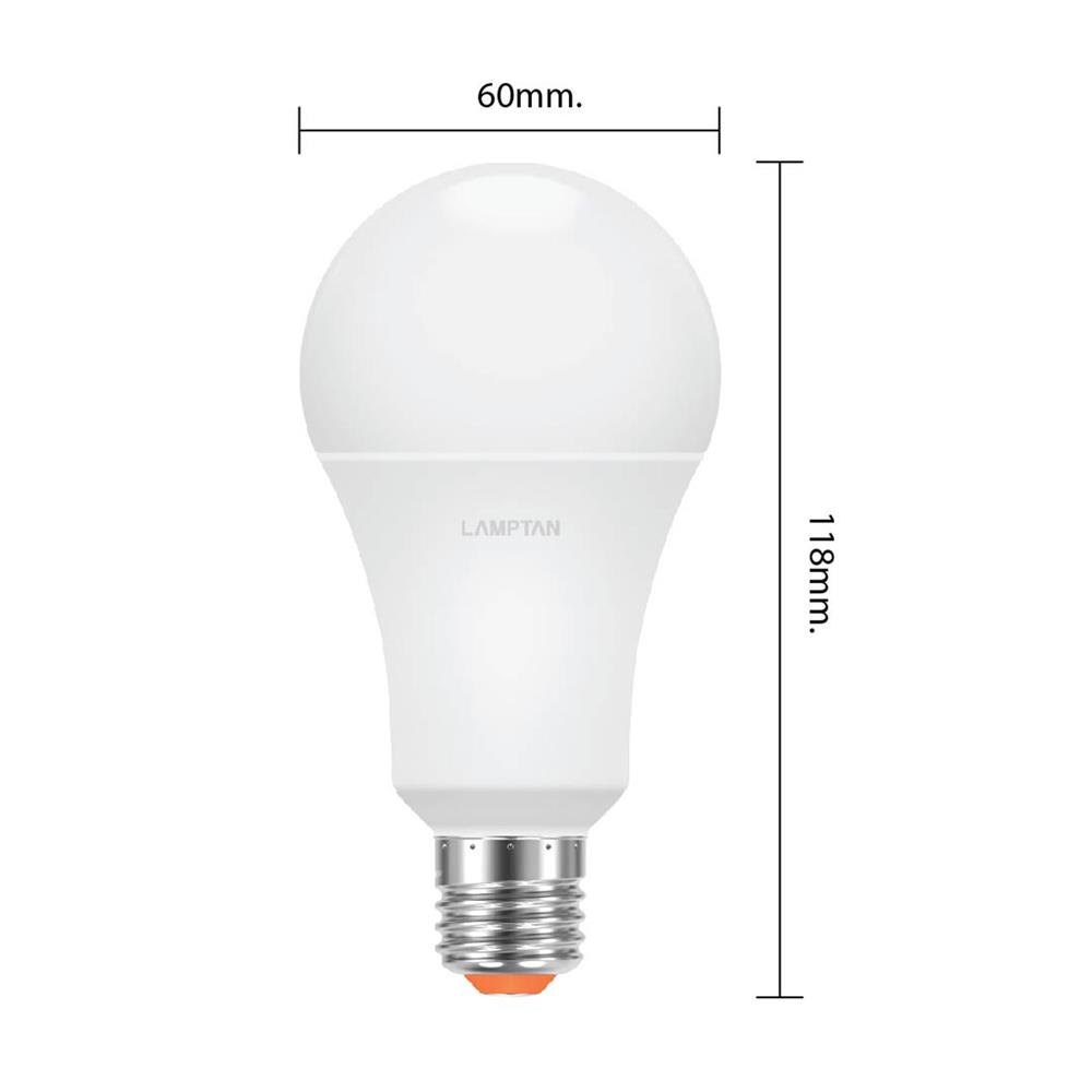 หลอด LED LAMPTAN A60 13 วัตต์ DAYLIGHT E27 แพ็ก 4 ชิ้น
