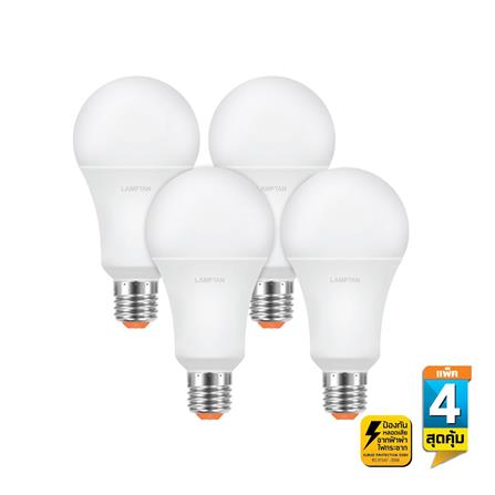 หลอด LED LAMPTAN A60 13 วัตต์ DAYLIGHT E27 แพ็ก 4 ...