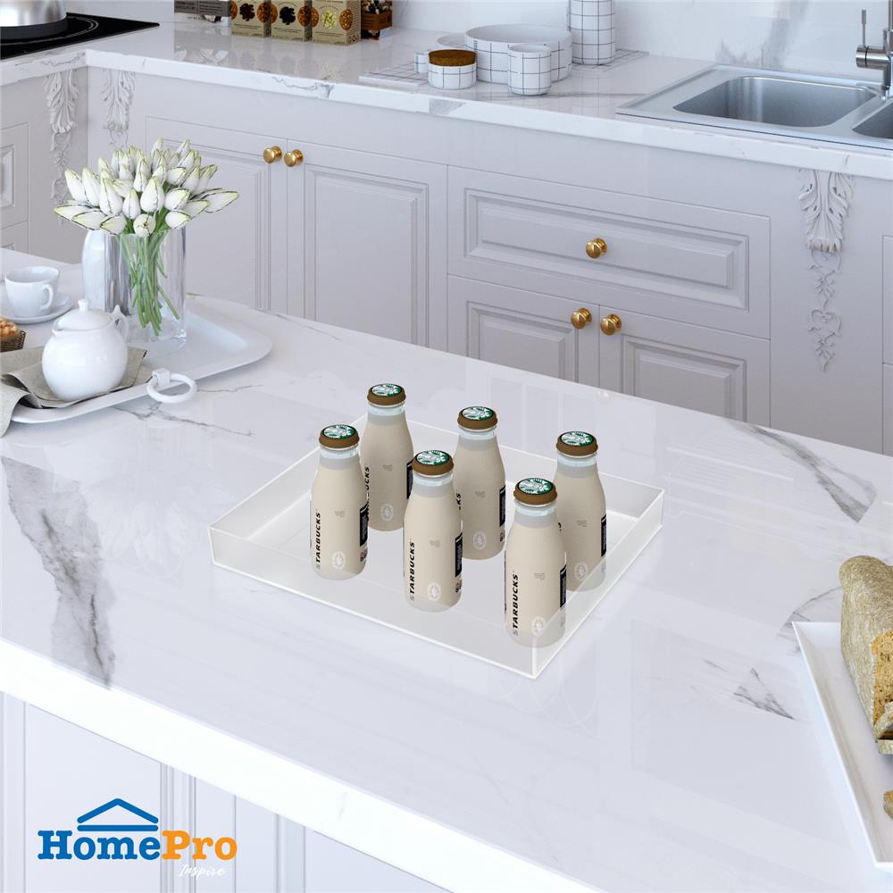 ถาดอะคริลิกเหลี่ยม 33x26x4 ซม. KECH  ไซซ์ L ซาติน