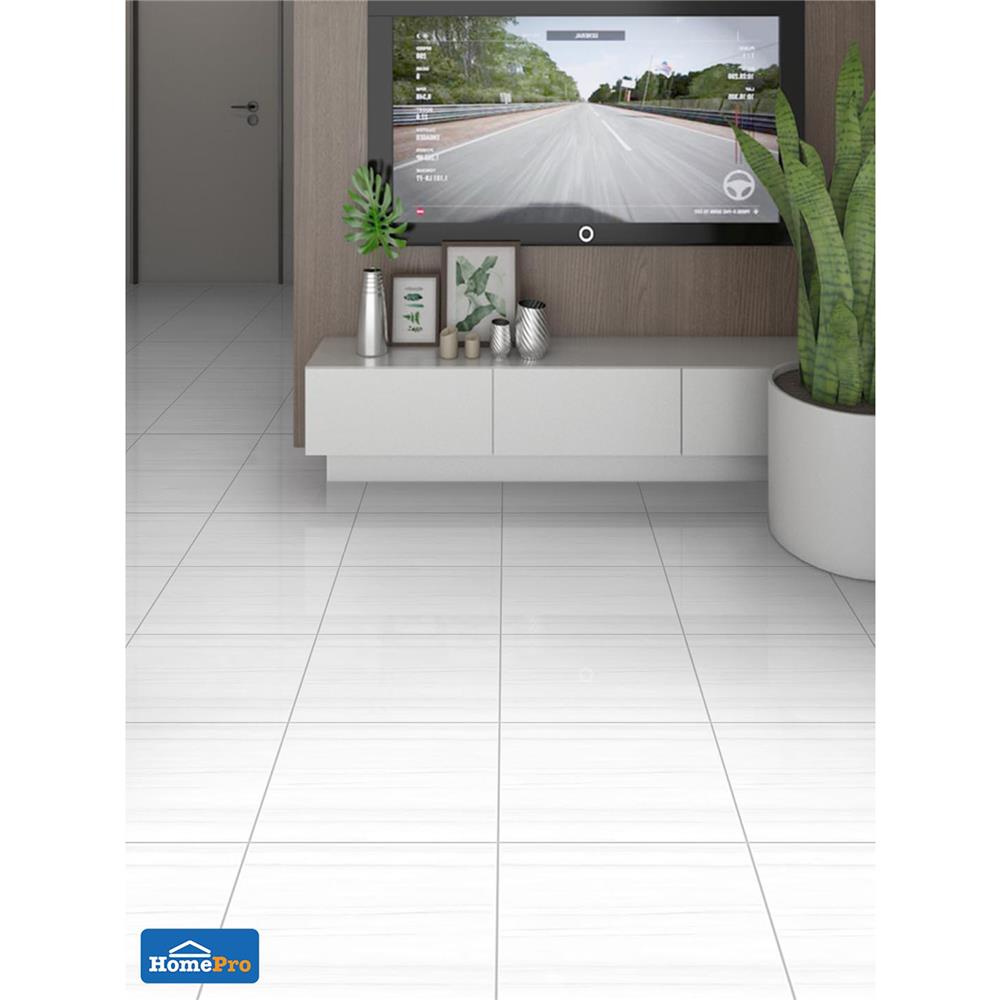 กระเบื้องพื้น 16x16 นิ้ว ภูผา โมเบียส มาร์เบิ้ล ขาว PM 0.96M2