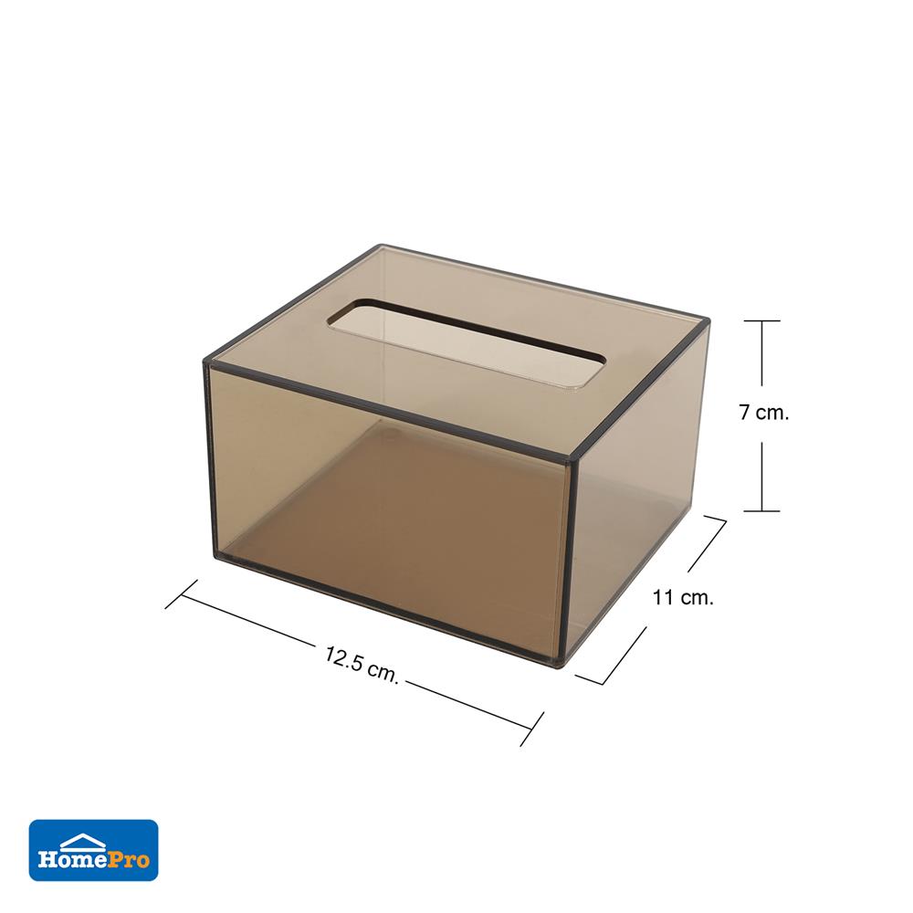 กล่องทิชชู POP UP อะคริลิค KECH สีชาใส