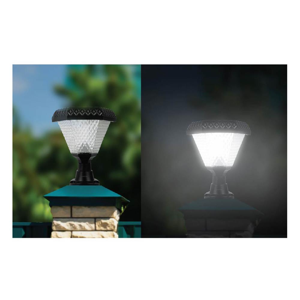ไฟหัวเสา SOLAR LAMPTAN WAVE CCT 2 วัตต์ เดย์ไลท์ / คูลไวท์ / วอร์มไวท์ สีดำ