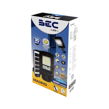 ไฟถนน SOLAR BEC MADRID 30 วัตต์ DAYLIGHT สีดำ_2