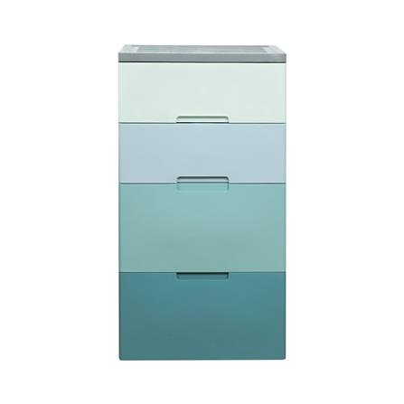 ตู้ลิ้นชัก 4 ชั้น มีล้อ ME LIVING 58x38x109 ซม. สีฟ้า_1
