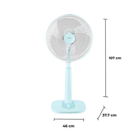 พัดลมสไลด์ 16 นิ้ว HATARI S16M1 สีฟ้า_4