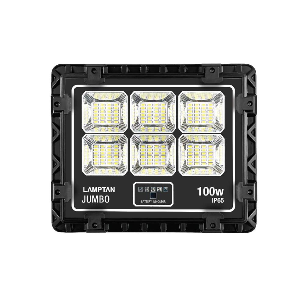 ไฟสปอตไลท์ SOLAR LAMPTAN JUMBO 100 วัตต์ วอร์มไวท์ สีดำ