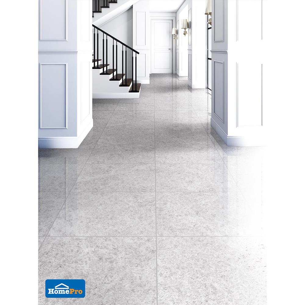 กระเบื้องพื้นพอร์ซเลน 60x60 ซม. TARA คริสตัน ไลท์เกรย์ 1.44M2