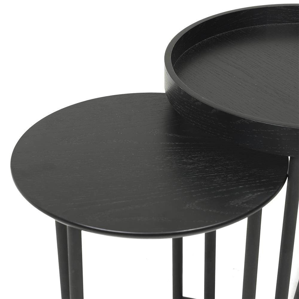 โต๊ะข้าง 2 ชิ้น FURDINI DARWISH สีดำ