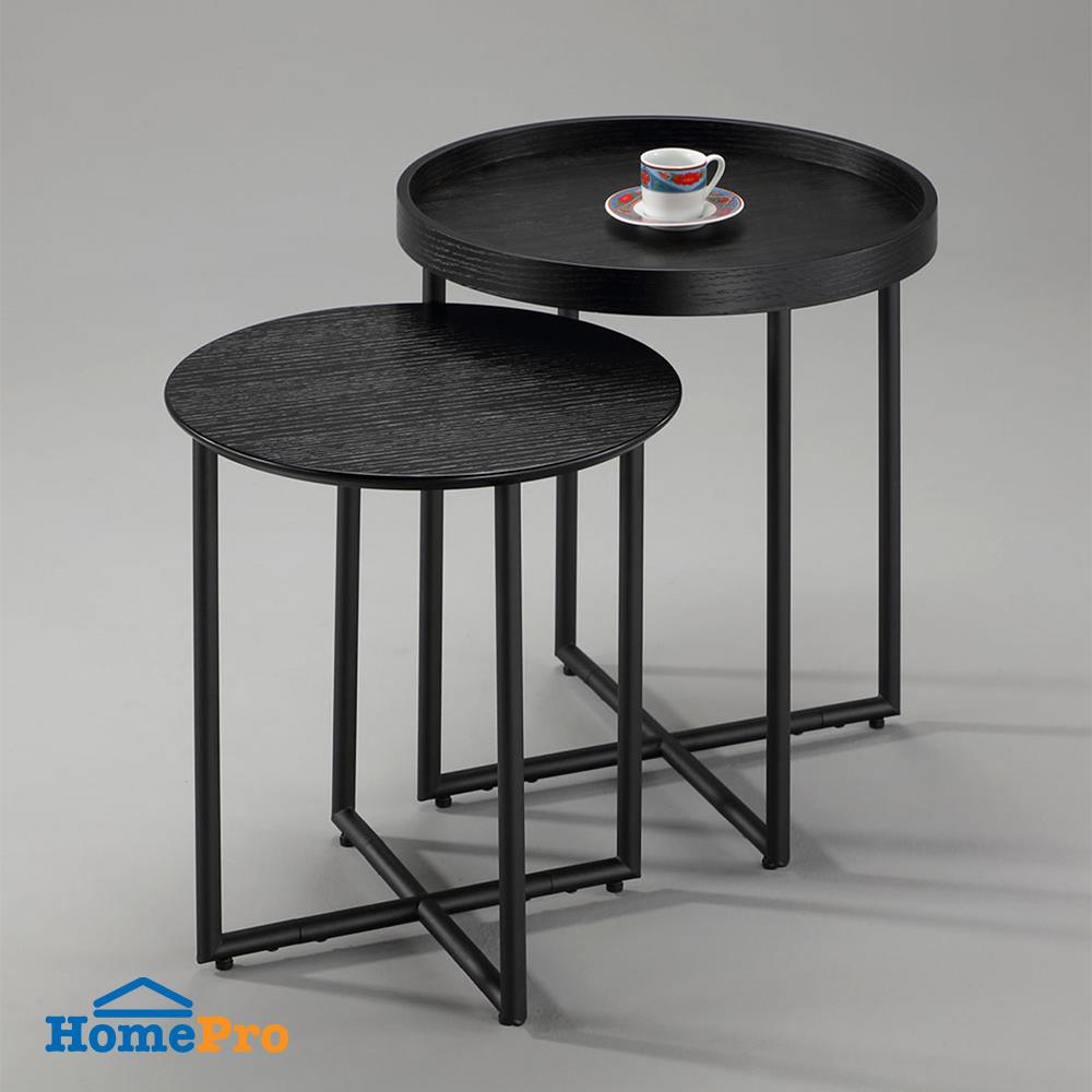 โต๊ะข้าง 2 ชิ้น FURDINI DARWISH สีดำ