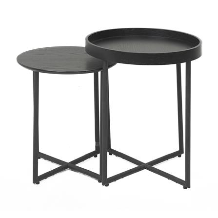 โต๊ะข้าง 2 ชิ้น FURDINI DARWISH สีดำ_2