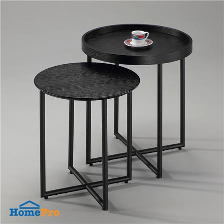 โต๊ะข้าง 2 ชิ้น FURDINI DARWISH สีดำ_5