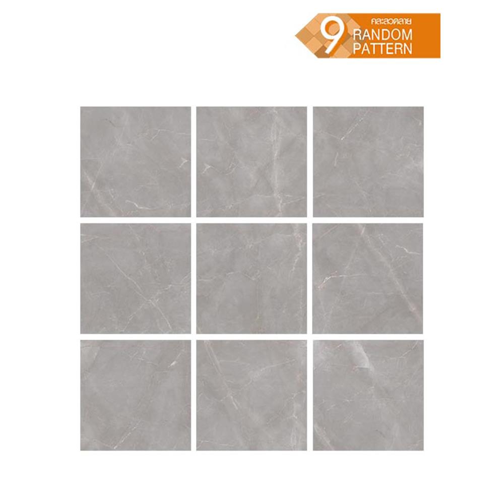 กระเบื้องพื้นพอร์ซเลน 60x60 ซม. TARA อามานี่ เกรย์ 1.44M2