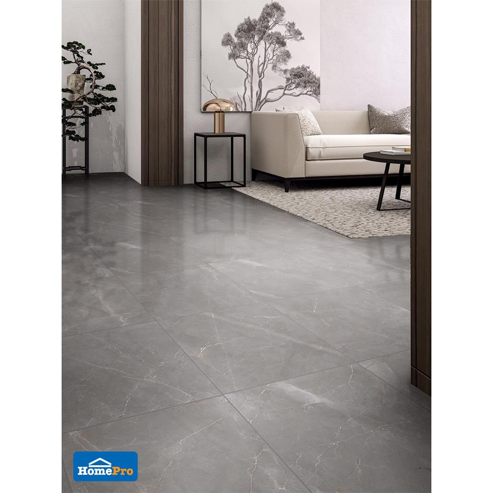 กระเบื้องพื้นพอร์ซเลน 60x60 ซม. TARA อามานี่ เกรย์ 1.44M2
