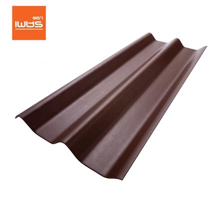 กระเบื้องหลังคา ลอนคู่ ตราเพชร 0.5x50x150 ซม. สีน้ำตาลสุขสันต์_0