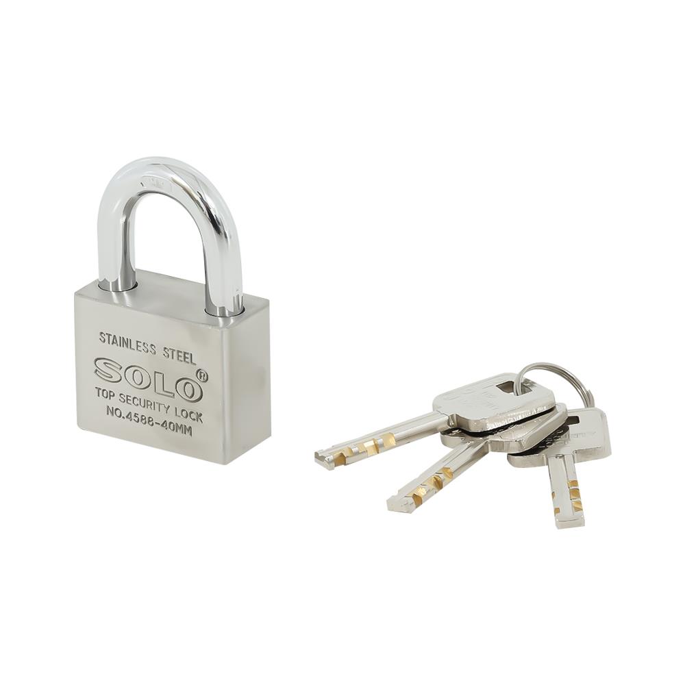 กุญแจคีย์อะไลก์ SOLO 4588-40 40 มม. สีสเตนเลส 4 ตัว/ชุด