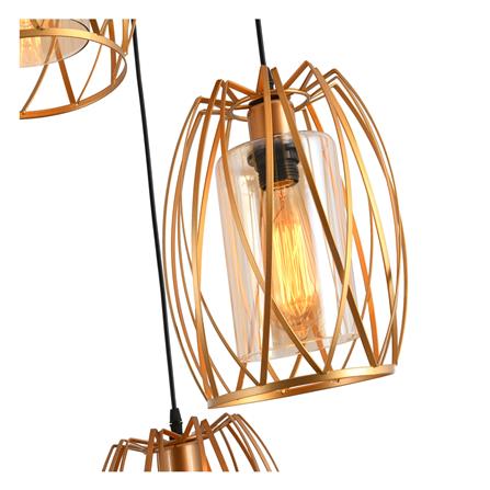 ไฟช่อ CST 6011-3 แก้ว/โลหะ สีทอง/ชา/ดำ 3 หัว_1