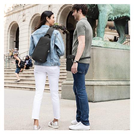 กระเป๋าสะพายหน้า-หลังสายเดี่ยว TRAVELON TVN42887-500 สีดำ_4