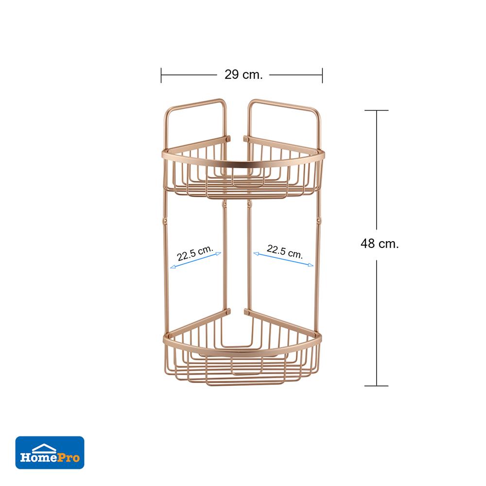 ชั้นแขวนเข้ามุมติดผนัง 2 ชั้น  MOYA KU119.04