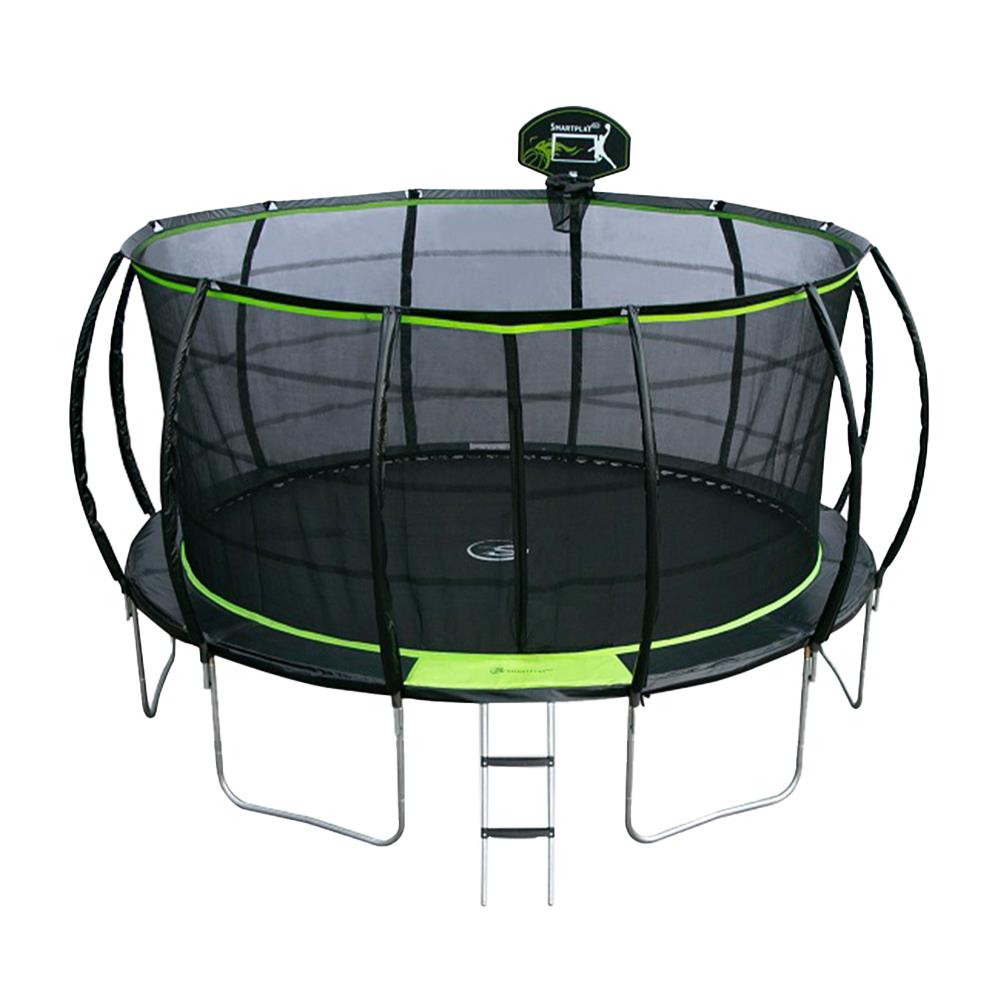 แทรมโพลีน SMARTPLAYONLY SPM 8 ฟุต สีดำ/เขียว