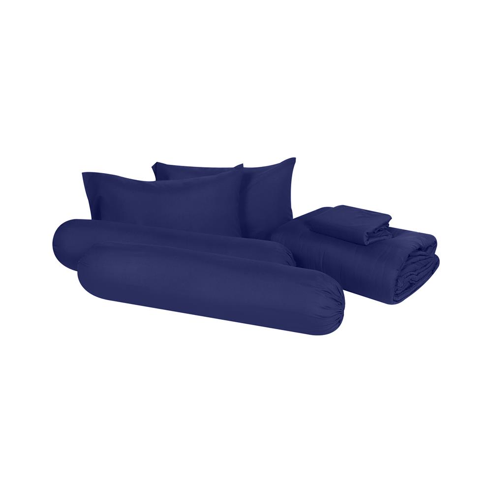 ชุดผ้าปูที่นอน 6 ฟุต 6 ชิ้น ME LIVING PANTONE สีน้ำเงินเข้ม