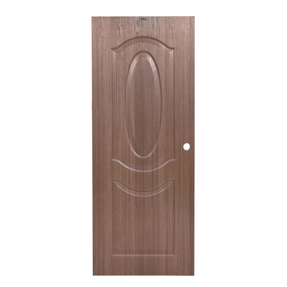 ประตูภายใน UPVC AZLE PZ02 80X200 ซม. สี CHOCOLATE เจาะลูกบิด
