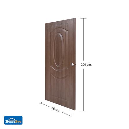 ประตูภายใน UPVC AZLE PZ02 80X200 ซม. สี CHOCOLATE เจาะลูกบิด_5